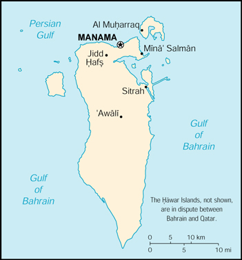 [Country map of Bahrain]