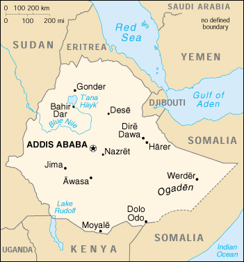 [Country map of Ethiopia]