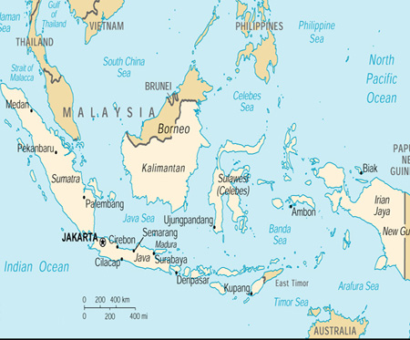 [Country map of Indonesia]