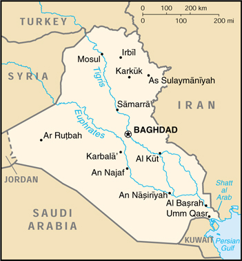 [Country map of Iraq]