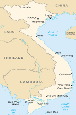 [Country map of Vietnam]